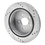 Dynamic Friction 2014-2018 Subaru Forester Rear Left Drilled & Slotted Silver Brake Rotor by Dynamic Friction Company 631-13027L