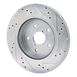 Dynamic Friction 2015-2025 Subaru WRX Rear Left Drilled & Slotted Silver Brake Rotor by Dynamic Friction Company 631-13028L