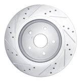 Dynamic Friction 2015-2025 Subaru Outback Rear Right Drilled & Slotted Silver Brake Rotor by Dynamic Friction Company 631-13028R