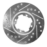 R1 Concepts 1983-1989 Subaru GL Front Left Drilled & Slotted Silver Brake Rotor by R1 Concepts 631-13031L