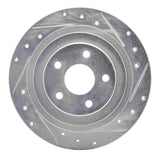 R1 Concepts 2000-2006 Subaru Baja Rear Right Drilled & Slotted Silver Brake Rotor by R1 Concepts 631-13032R