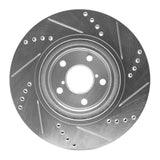 Dynamic Friction 2004-2025 Scion FR-S Front Left Drilled & Slotted Silver Brake Rotor by Dynamic Friction Company 631-13034L