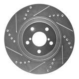 Dynamic Friction 2004-2025 Scion FR-S Front Left Drilled & Slotted Silver Brake Rotor by Dynamic Friction Company 631-13034L
