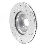 Dynamic Friction 2004-2025 Scion FR-S Front Left Drilled & Slotted Silver Brake Rotor by Dynamic Friction Company 631-13034L