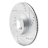 Dynamic Friction 2004-2025 Scion FR-S Front Right Drilled & Slotted Silver Brake Rotor by Dynamic Friction Company 631-13034R