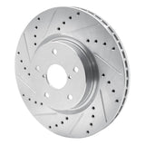Dynamic Friction 2006-2021 Subaru Legacy Front Left Drilled & Slotted Silver Brake Rotor by Dynamic Friction Company 631-13035L