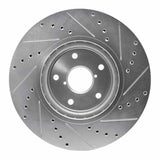 Dynamic Friction 2006-2021 Subaru Legacy Front Left Drilled & Slotted Silver Brake Rotor by Dynamic Friction Company 631-13035L