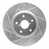 Dynamic Friction 2006-2021 Subaru Legacy Front Left Drilled & Slotted Silver Brake Rotor by Dynamic Friction Company 631-13035L