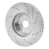 Dynamic Friction 2006-2021 Subaru Legacy Front Left Drilled & Slotted Silver Brake Rotor by Dynamic Friction Company 631-13035L