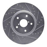 Dynamic Friction 2006-2021 Subaru Legacy Front Right Drilled & Slotted Silver Brake Rotor by Dynamic Friction Company 631-13035R