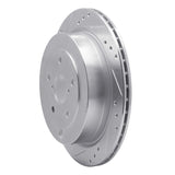 Dynamic Friction 2006-2014 Subaru B9 Tribeca Rear Left Drilled & Slotted Silver Brake Rotor by Dynamic Friction Company 631-13036L