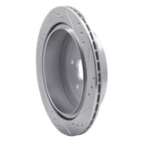 Dynamic Friction 2006-2014 Subaru B9 Tribeca Rear Left Drilled & Slotted Silver Brake Rotor by Dynamic Friction Company 631-13036L