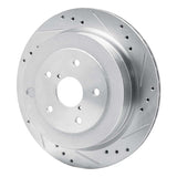 Dynamic Friction 2006-2014 Subaru B9 Tribeca Rear Right Drilled & Slotted Silver Brake Rotor by Dynamic Friction Company 631-13036R