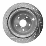 Dynamic Friction 2006-2014 Subaru B9 Tribeca Rear Right Drilled & Slotted Silver Brake Rotor by Dynamic Friction Company 631-13036R