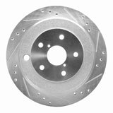 Dynamic Friction 2006-2014 Subaru B9 Tribeca Rear Right Drilled & Slotted Silver Brake Rotor by Dynamic Friction Company 631-13036R