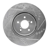 Dynamic Friction 2017-2023 Subaru Crosstrek Front Left Drilled & Slotted Silver Brake Rotor by Dynamic Friction Company 631-13037L