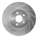 Dynamic Friction 2017-2023 Subaru Crosstrek Front Left Drilled & Slotted Silver Brake Rotor by Dynamic Friction Company 631-13037L