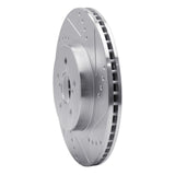 Dynamic Friction 2017-2023 Subaru Crosstrek Front Right Drilled & Slotted Silver Brake Rotor by Dynamic Friction Company 631-13037R