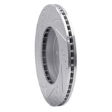 Dynamic Friction 2017-2023 Subaru Crosstrek Front Right Drilled & Slotted Silver Brake Rotor by Dynamic Friction Company 631-13037R