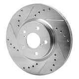 Dynamic Friction 2017-2023 Subaru Impreza Front Left Drilled & Slotted Silver Brake Rotor by Dynamic Friction Company 631-13039L
