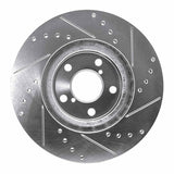Dynamic Friction 2017-2023 Subaru Impreza Front Left Drilled & Slotted Silver Brake Rotor by Dynamic Friction Company 631-13039L