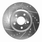 Dynamic Friction 2017-2023 Subaru Impreza Front Left Drilled & Slotted Silver Brake Rotor by Dynamic Friction Company 631-13039L