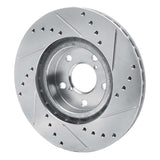 Dynamic Friction 2017-2023 Subaru Impreza Front Left Drilled & Slotted Silver Brake Rotor by Dynamic Friction Company 631-13039L
