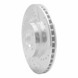 Dynamic Friction 2017-2023 Subaru Impreza Front Right Drilled & Slotted Silver Brake Rotor by Dynamic Friction Company 631-13039R