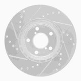 Dynamic Friction 2017-2023 Subaru Impreza Front Right Drilled & Slotted Silver Brake Rotor by Dynamic Friction Company 631-13039R