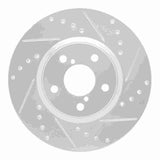 Dynamic Friction 2017-2023 Subaru Impreza Front Right Drilled & Slotted Silver Brake Rotor by Dynamic Friction Company 631-13039R