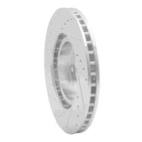 Dynamic Friction 2017-2023 Subaru Impreza Front Right Drilled & Slotted Silver Brake Rotor by Dynamic Friction Company 631-13039R