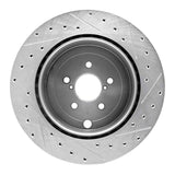 Dynamic Friction 2017-2025 Subaru BRZ Rear Left Drilled & Slotted Silver Brake Rotor by Dynamic Friction Company 631-13040L