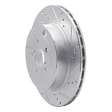 Dynamic Friction 2017-2025 Subaru BRZ Rear Right Drilled & Slotted Silver Brake Rotor by Dynamic Friction Company 631-13040R
