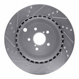 Dynamic Friction 2017-2025 Subaru BRZ Rear Right Drilled & Slotted Silver Brake Rotor by Dynamic Friction Company 631-13040R