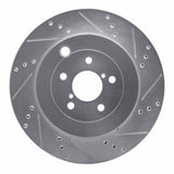 Dynamic Friction 2017-2025 Subaru BRZ Rear Right Drilled & Slotted Silver Brake Rotor by Dynamic Friction Company 631-13040R