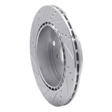 Dynamic Friction 2017-2025 Subaru BRZ Rear Right Drilled & Slotted Silver Brake Rotor by Dynamic Friction Company 631-13040R