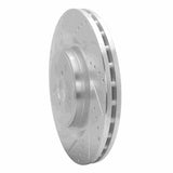Dynamic Friction 2018-2025 Subaru WRX STI Front Left Drilled & Slotted Silver Brake Rotor by Dynamic Friction Company 631-13041L