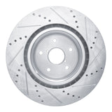 Dynamic Friction 2018-2025 Subaru WRX STI Front Left Drilled & Slotted Silver Brake Rotor by Dynamic Friction Company 631-13041L