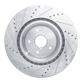 Dynamic Friction 2018-2025 Subaru WRX STI Front Right Drilled & Slotted Silver Brake Rotor by Dynamic Friction Company 631-13041R