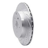 Dynamic Friction 2018-2025 Subaru WRX Rear Left Drilled & Slotted Silver Brake Rotor by Dynamic Friction Company 631-13042L