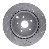 Dynamic Friction 2018-2025 Subaru WRX Rear Left Drilled & Slotted Silver Brake Rotor by Dynamic Friction Company 631-13042L