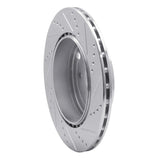Dynamic Friction 2018-2025 Subaru WRX Rear Left Drilled & Slotted Silver Brake Rotor by Dynamic Friction Company 631-13042L
