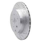Dynamic Friction 2018-2025 Subaru WRX STI Rear Right Drilled & Slotted Silver Brake Rotor by Dynamic Friction Company 631-13042R
