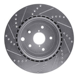 Dynamic Friction 2018-2025 Subaru WRX STI Rear Right Drilled & Slotted Silver Brake Rotor by Dynamic Friction Company 631-13042R