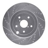Dynamic Friction 2018-2025 Subaru WRX STI Rear Right Drilled & Slotted Silver Brake Rotor by Dynamic Friction Company 631-13042R
