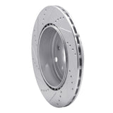 Dynamic Friction 2018-2025 Subaru WRX STI Rear Right Drilled & Slotted Silver Brake Rotor by Dynamic Friction Company 631-13042R