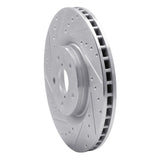 Dynamic Friction 2019-2023 Subaru Ascent Front Left Drilled & Slotted Silver Brake Rotor by Dynamic Friction Company 631-13043L