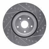 Dynamic Friction 2019-2023 Subaru Ascent Front Left Drilled & Slotted Silver Brake Rotor by Dynamic Friction Company 631-13043L