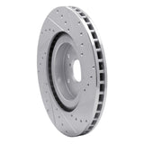 Dynamic Friction 2019-2023 Subaru Ascent Front Left Drilled & Slotted Silver Brake Rotor by Dynamic Friction Company 631-13043L