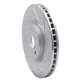 Dynamic Friction 2019-2023 Subaru Ascent Front Right Drilled & Slotted Silver Brake Rotor by Dynamic Friction Company 631-13043R